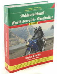 Motorbike Atlas. Germany South. Austria West. Italy North