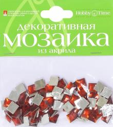 Мозаика декоративная, 100шт, 8*8, акрил, КРАСНЫЙ (2-334/05)