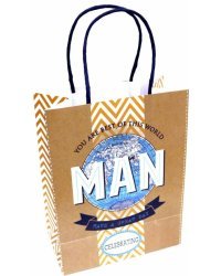 Пакет бумажный "Man" (17.8х22.9х9.8 см) (81219)