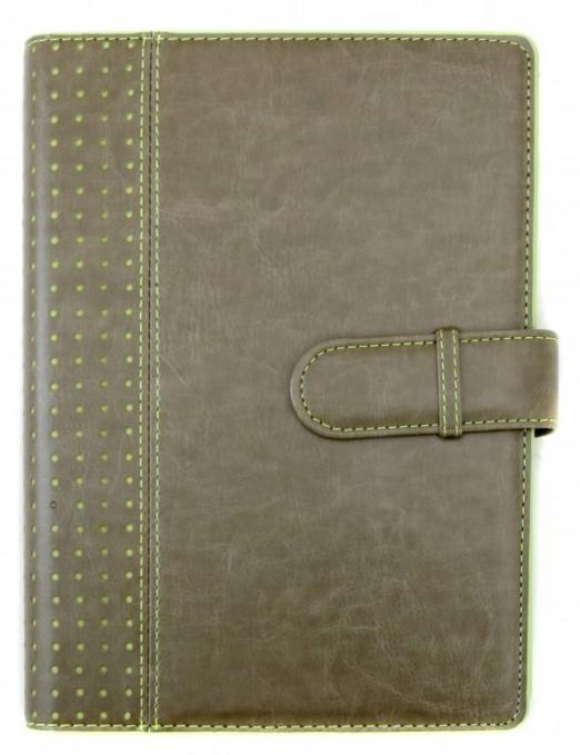 Ежедневник-органайзер полудатированный. А5+, 192 страницы, серо-коричневый