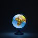 Глобус интерактивный физико-политический, рельефный, с подсветкой, 25 см