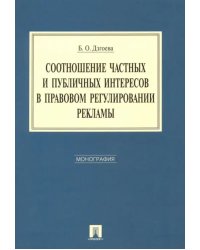 Соотношение частных и публичных интересов в правовом регулировании рекламы. Монография