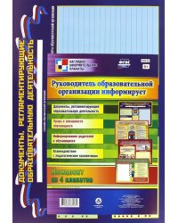 Комплект из 4 плакатов. Руководитель образовательной организации информирует. ФГОС