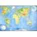 Географический пазл. Карта мира. Магнитный