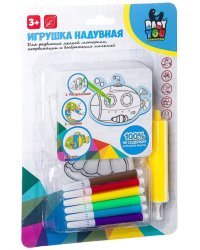 Заводная надувная игрушка для раскрашивания. Рыбка