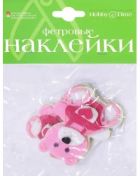 Наклейки декоративные из фетра. Набор №22. Зверушки, в ассортименте