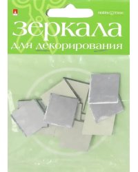 Зеркала для декорирования, квадратные, 12 штук, 19 мм