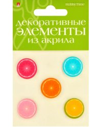 Декоративные элементы из акрила, набор №28 &quot;Фрукты&quot;