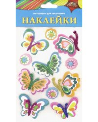 Наклейки 3D из мягкого пластика, &quot;Цветочки и бабочки 2. Ассорти&quot;