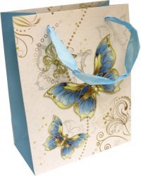 Пакет подарочный &quot;Сказочные бабочки&quot;, 18х23х10 см