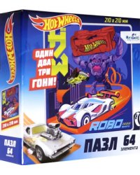 Пазл. Hot Wheels. Роботы, 64 элемента