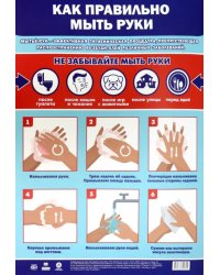 Плакат &quot;Как правильно мыть руки&quot;, формат А3