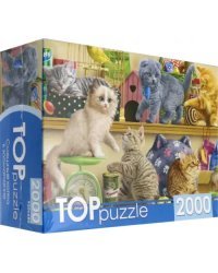 Пазл. Toppuzzle. Смешные котята в зоомагазине, 2000 элементов
