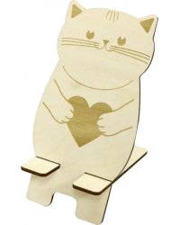 Подставка для телефона &quot;Котик с сердечком&quot;, 8,6x13 см