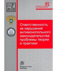 Ответственность за нарушения антимонопольного законодательства. Проблемы теории и практики