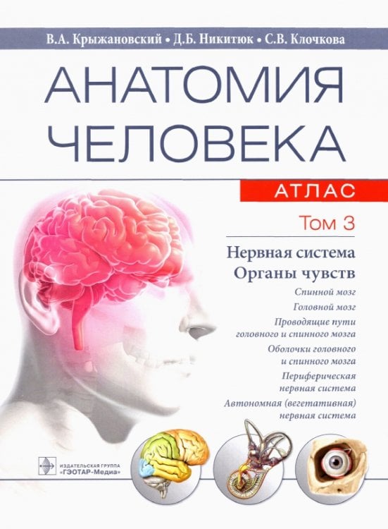 Анатомия человека. Атлас в 3-х томах. Том 3. Нервная система. Органы чувств