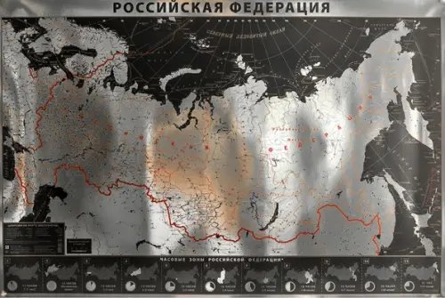 Интерьерная карта Российской Федерации (SILVER)