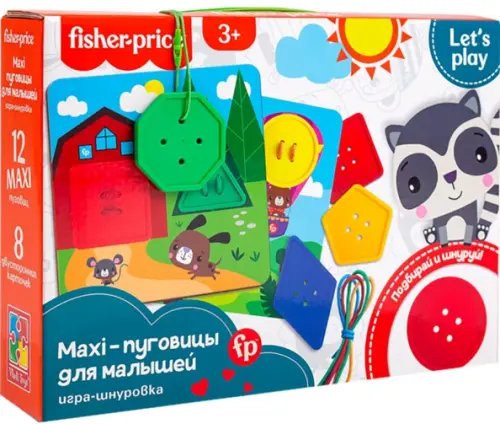 Игра-шнуровка Fisher-Price. Maxi-пуговицы