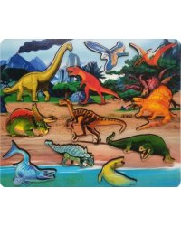 Пазл-рамка. Мир динозавров, 11 деталей