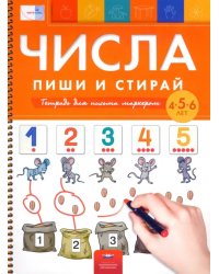 Числа. Пиши и стирай. Тетрадь для письма маркером для детей 4-5-6 лет. ФГОС ДО