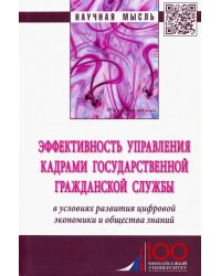 Эффективность управления кадрами государственной гражданской службы. Монография