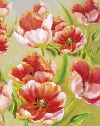 Алмазная мозаика. Весенние тюльпаны, 20x25 см