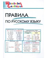 Правила по русскому языку. Начальная школа