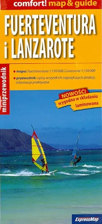 Fuerteventura i Lanzarote map &amp; guide 1:150000