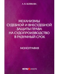 Механизмы судебной и внесудебной защиты права на судопроизводство в разумный срок. Монография