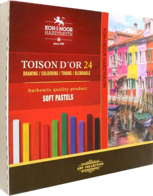 Пастель сухая художественная мягкая Toison d`Or 8584, 24 цвета