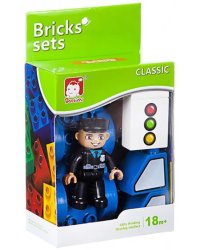 Конструктор с крупными деталями Bricks sets. Дорожная полиция