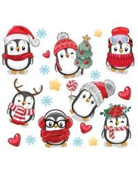 Декоративные наклейки Пингвины
