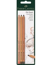 Набор пастельных карандашей Pitt Pastel, красный/цвет сепии, 3 штуки
