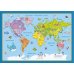 Географический пазл. Алфавит. Детская карта мира