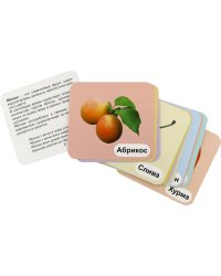 Фрукты. 12 развивающих карточек с красочными картинками, стихами и загадками для занятий с детьми