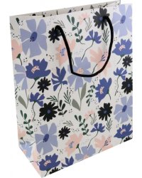 Пакет подарочный Sent, синие цветы