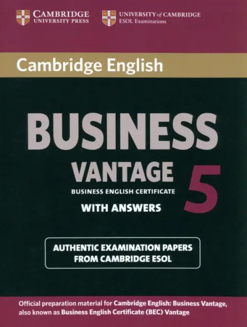 Cambridge English Business 5. Vantage. Student's Book with Answers