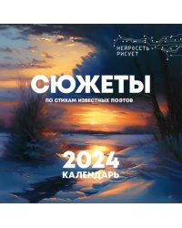 Сюжеты по стихам известных поэтов. Нейросеть рисует. Календарь на 2024 год