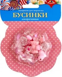 Декоративные бусинки, розовый цвет