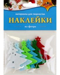 Новогодние наклейки из фетра Ёлочка