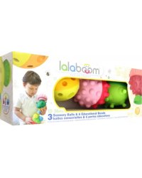 3 тактильных мяча Lalaboom, 18 деталей