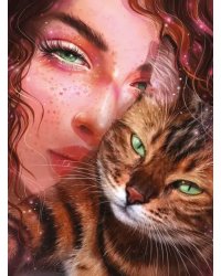 Алмазная мозаика Девушка с котом