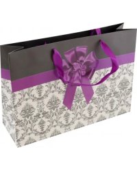Пакет подарочная Фиолетовая лента