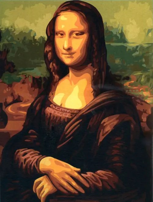 Картина по номерам на холсте с подрамником Мона Лиза. Леонардо да Винчи