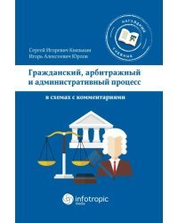 Гражданский, арбитражный и административный процесс в схемах с комментариями