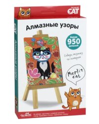 Мозаика-алмазные узоры Merlin Cat