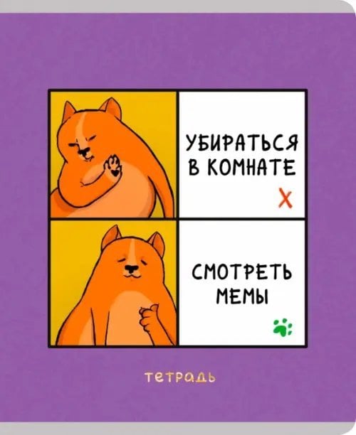 Тетрадь День кота, А5, 96 листов, клетка