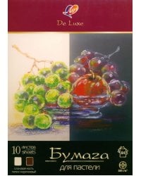 Бумага для пастели Люкс, А4, 10 листов, 2 цвета