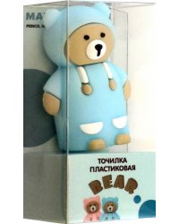 Точилка Bear, 1 отверстие, в ассортименте