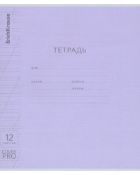 Тетрадь Классика CoverPrо, А5+, 12 листов, косая линейка, с пластиковой обложкой, в ассортименте